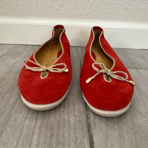 Unity In Diversity Red Suede Ballet Comfort Shoe Womens Size 38/ US 7/7.5 - Picture 3 of 11